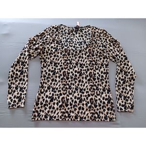 NWT Victoria Secret's Leopard Print Long Sleeve Top